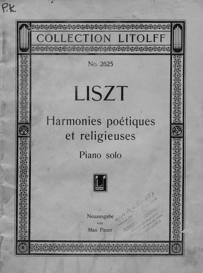 Auswahl aus Harmonies poetiques et religieuses