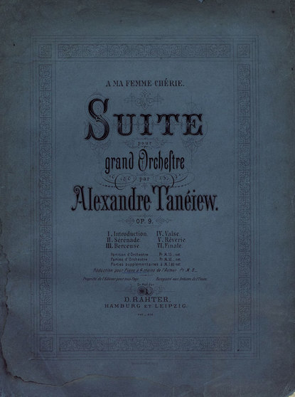 Suite pour grand Orchestre par Alexandre Taneiew