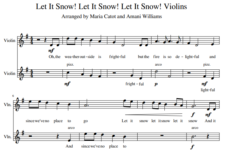 let it snow - скрипка