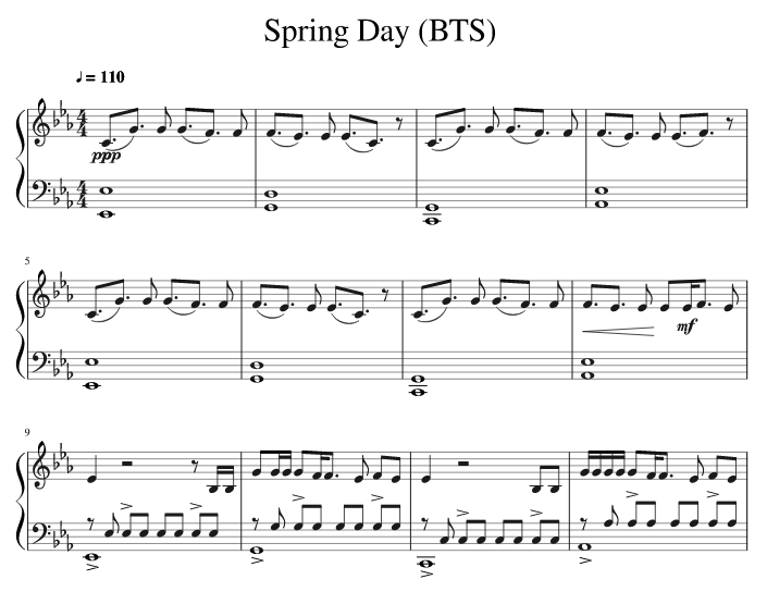 Перевод песни bts spring day