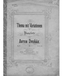 Thema mit variationen fur pianoforte