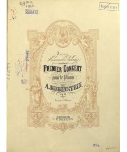 Premier concert pour le Piano par A. Rubinstein