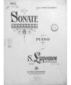 Sonate op. 27 pour le piano par S. Liapunow