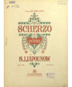 Scherzo pour le piano par S. Liapunow