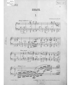 Sonate fur Pianoforte von S. Rachmaninow