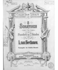 8 Sonatinen fur Pianoforte zu 2 Handen von L. van Beethoven