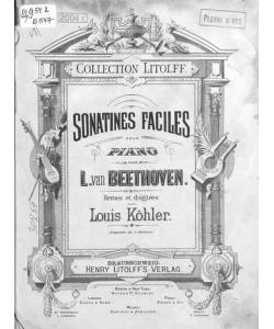 Sonatines Faciles pour Piano par L. van Beethoven