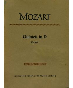 Quintett in D fur 2 Violinen, 2 Violen und Violoncello