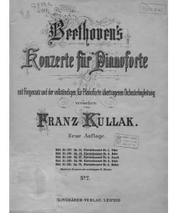 Konzerte fur Pianoforte mit Fingersatz und der vollstandigen fur pianoforte ubertragen Orchesterbegleitung vers. v. F. Kullak