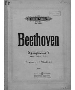 Symphonie 5 fur pianoforte und violine