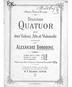 Deuxieme Quatuor pour deux Violons, Alto et Violoncelle